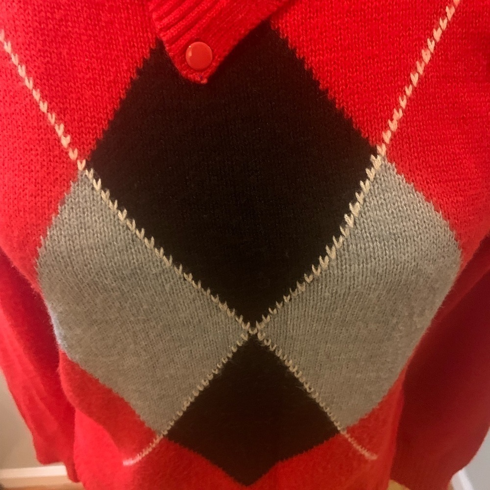 Oleg Cassini Vintage 80’s argyle sweater, size L - Picture 5 of 5